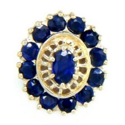 N364 14K RD/ SAPPHIRE SLIDE 